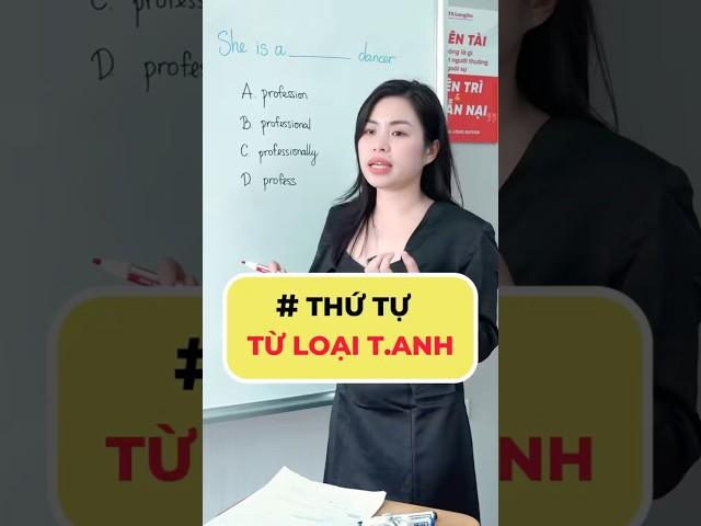 Cách ghi nhớ Thứ tự từ loại Tiếng Anh #ieltslanggo #hoctienganh #learnenglish #shorts