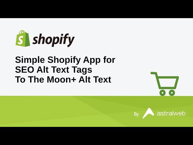 Simple Shopify App for SEO Alt Text Tags