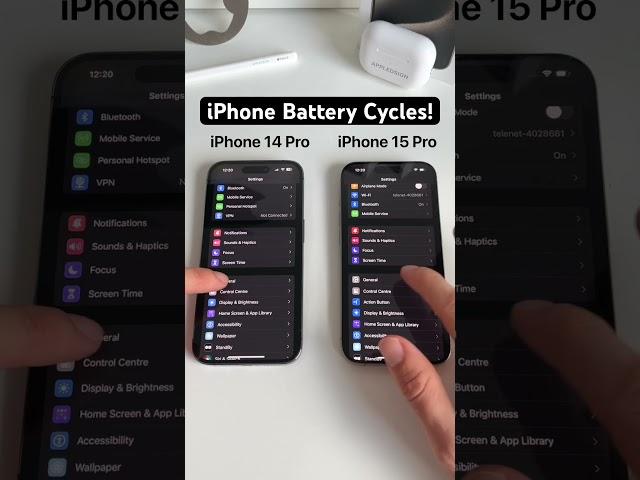 FINALLY found iPhone 15 Pro Battery Cycle Counts!