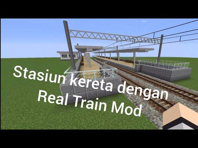 membuat stasiun kereta di minecraft dengan real train mod