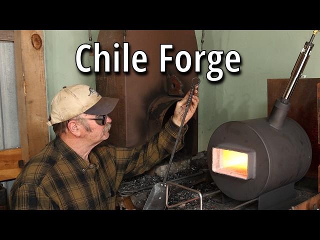 Forging a Shovel with a single burner Chile Forge