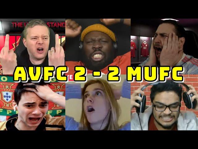 BEST COMPILATION | ASTON VILLA VS MAN UNITED 2-2 | LIVE WATCHALONG MUFC FANS CHANNEL