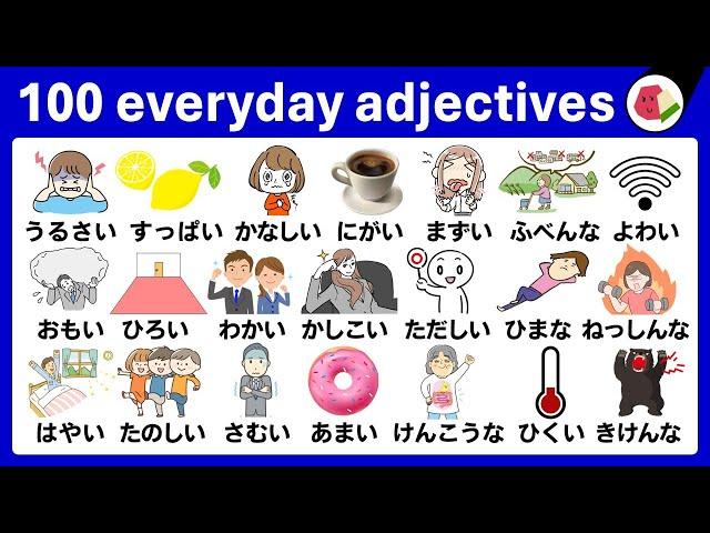 Learn 100 JAPANESE Adjectives FAST! Master NIHONGO Vocabulary