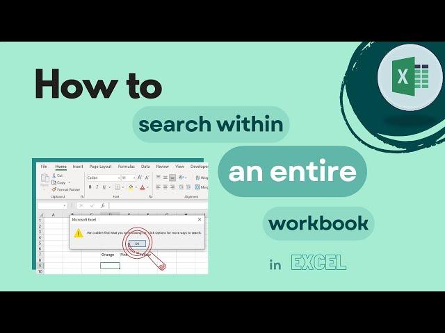 How To Search Within An Entire Workbook in Excel