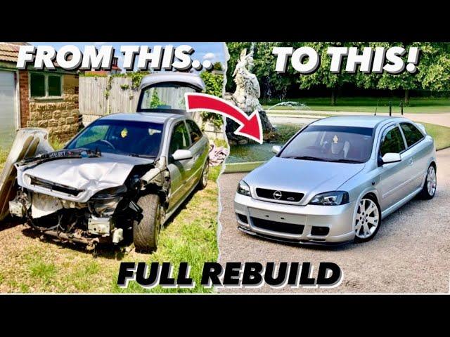 Rebuilding A WRECKED Opel Astra Gsi Turbo In 13 Minutes!