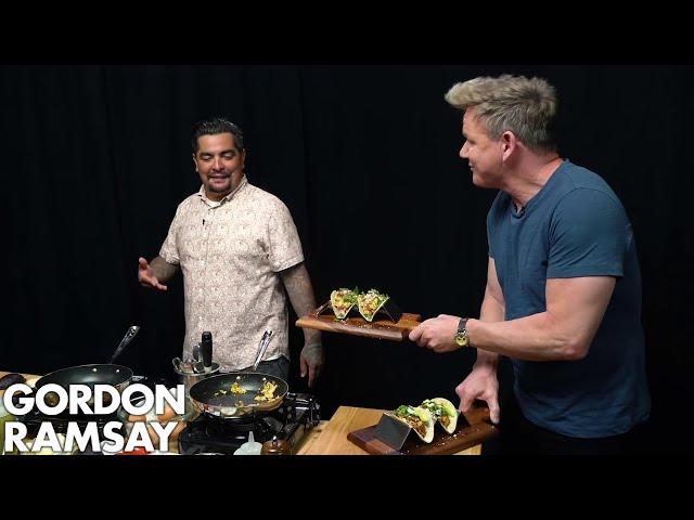 Gordon Ramsay Cooks Breakfast Tacos with Aarón Sanchez | Scrambled