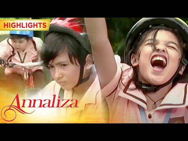 Annaliza beats Lester and PJ in a bike race | Annaliza