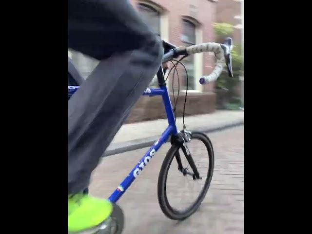 First time riding a mini velo!