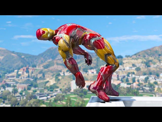 GTA 5 Iron Man Epic Stunts/Fails/Ragdolls (Euphoria Ragdolls) Long Video #1