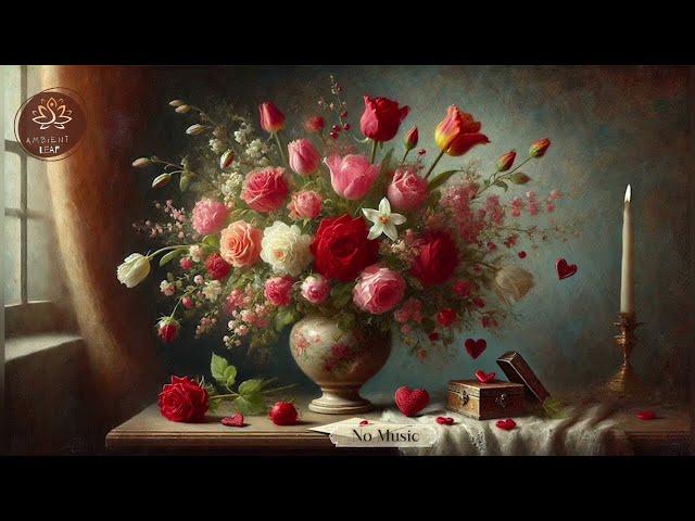 "Romantic Valentine’s Day Flowers Ambience | TV Art | No Music| No Sound "