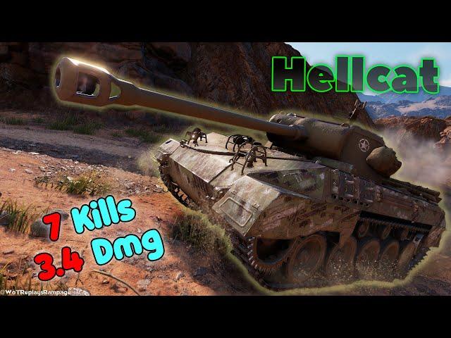 M18 Hellcat - 7 Frags 3.4K Damage, Master by player RickJamez