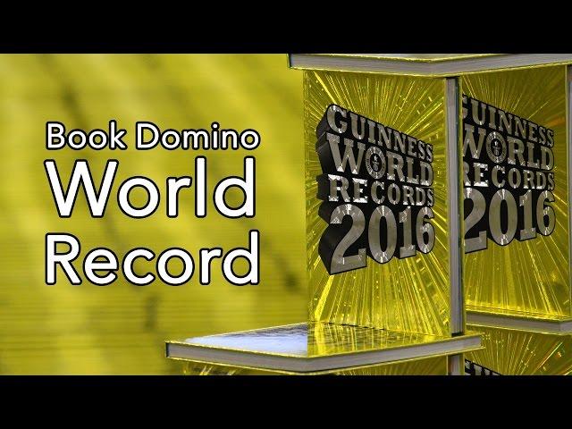 Guinness World Record - 10,000 Books - Largest book domino chain