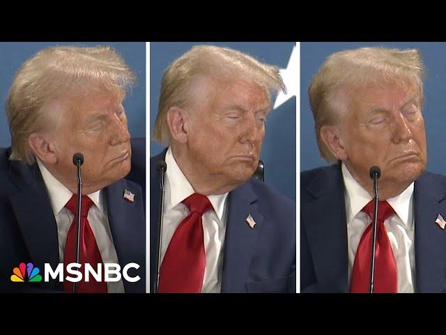 ‘Exhausted’ Trump appears to fall asleep at campaign event