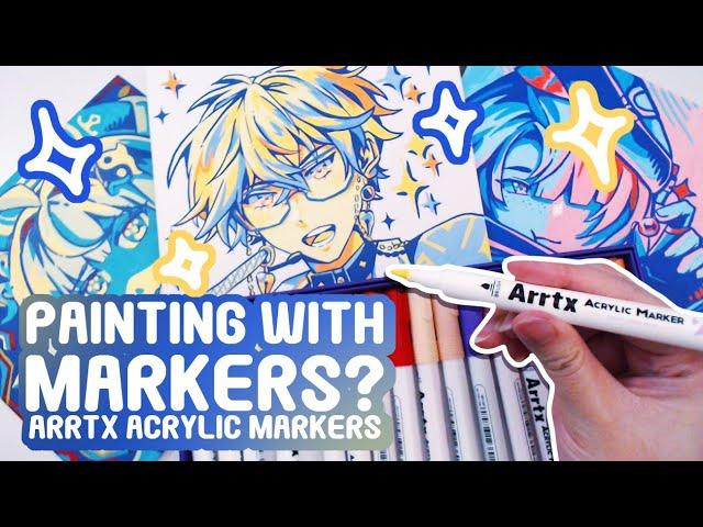 Painting With Markers! Let's Try Out Arrtx Acrylic Markers!