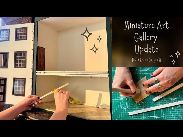  Finishing the Flooring for a 1:12 Scale Miniature Art Gallery | Dollhouse Makeover Series Part 21