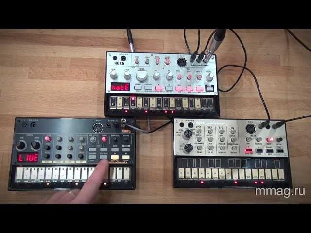 mmag.ru: Синтезаторы Korg Volca Bass, Beats и Keys - видео обзор и демо