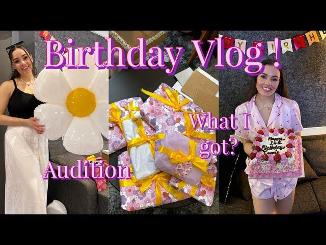 My 24th Birthday Vlog - audition | Shrek | Newsies warm up | what I got!