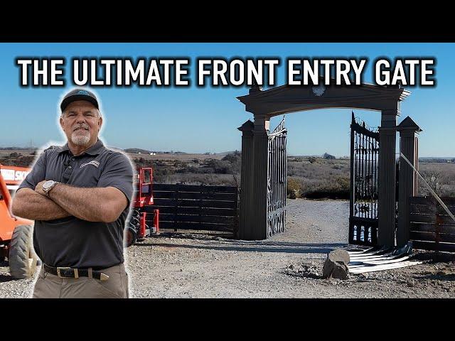 Building My Front Gate With MASSIVE 100 YEAR OLD TREES!