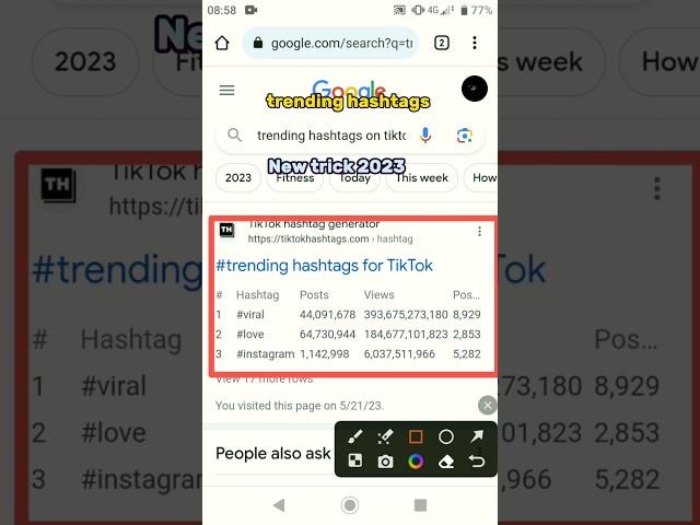 How to find trending hashtags on tiktok || tiktok trending hashtags