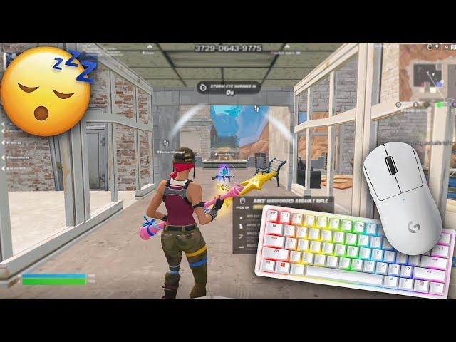 CHILL ASMR GAMEPLAY  Tilted Towers Zonewars  Fortnite satisfying keyboard sounds