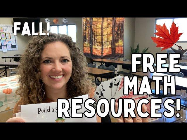 Middle School Math October | Free Math Resources for Fall