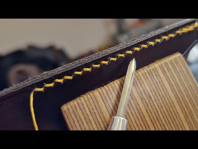 Hand Stitching The Clochette Shoulder Bag. Leathercraft Masterclass