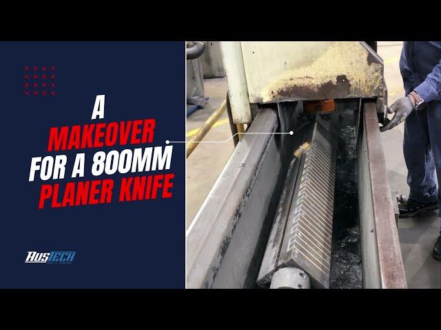 Sharpening 800mm planer knife blade