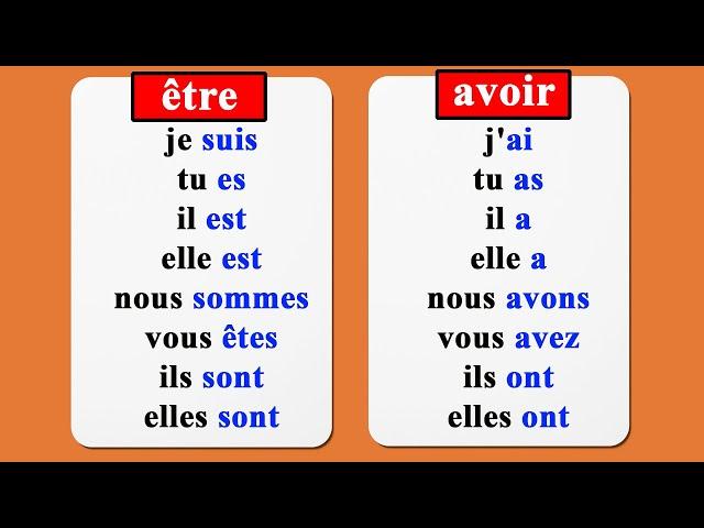 conjugaison verbe être et avoir au présent de l'indicatif