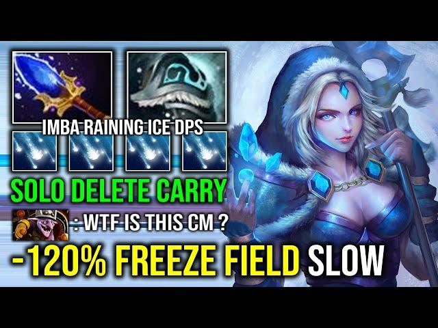 IMBA -120% FREEZE FIELD SLOW Solo Delete Enemy Carry with Full Aghanim Effect Crystal Maiden Dota 2