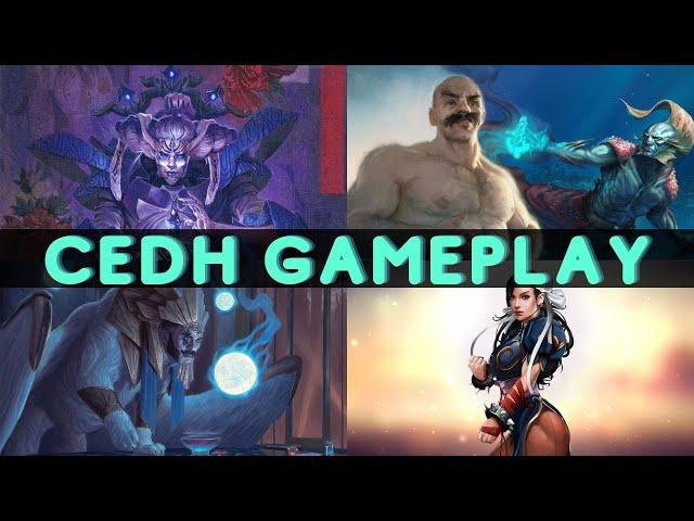 Tivit vs Tameshi vs Dawnwaker thrasios vs Chun li cEDH gameplay