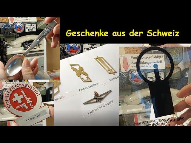 Kaffeelöffel mit K31 Karabiner Zuschauergeschenk aus der Schweiz