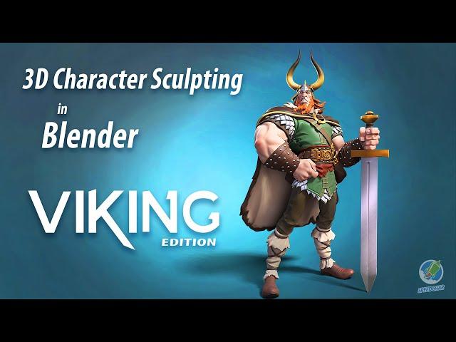 3D Character in Blender - Viking edition course promo video