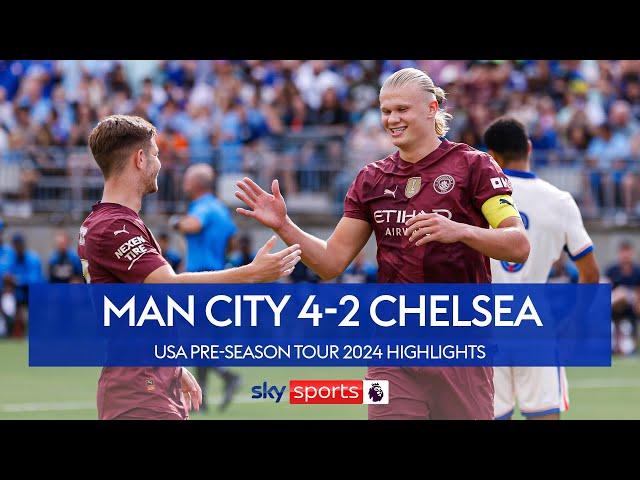 Haaland hits hat-trick as City beat Chelsea! | Man City 4-2 Chelsea | Pre Season Highlights