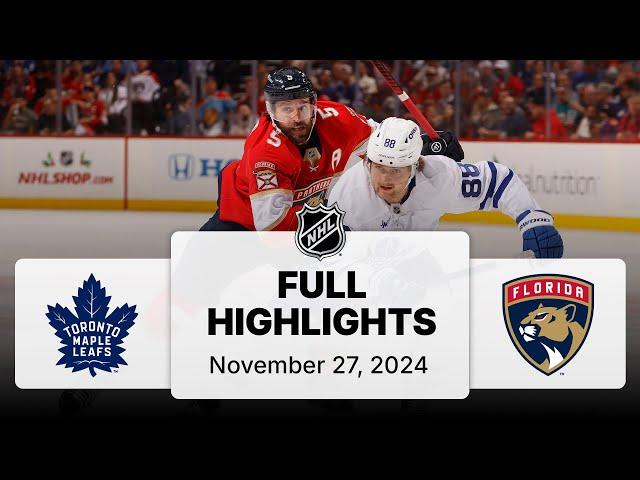 NHL Highlights | Maple Leafs vs. Panthers | November 27, 2024