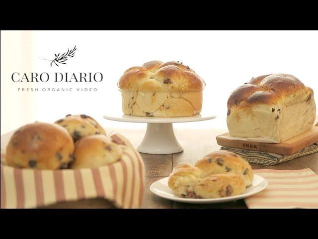  PAN BRIOCHE morbidissimo (senza burro, uova, latte) ai 3 cioccolati e infinite combinazioni | #48