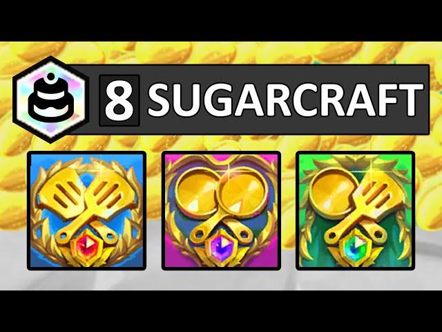 I got 8 Sugarcraft + Tactican Crown + Cape + Shield! = INFINITE GOLD!