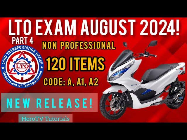 LTO  NON PROFESSIONAL EXAM REVIEWER 2024 | Code: A, A1,A2 TAGALOG Part 4