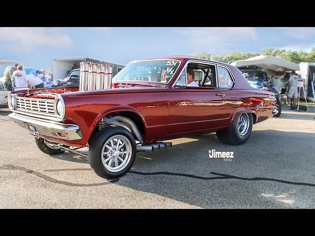 INJECTED HEMI A/FX GASSER! 10 SEC '65 DART!  MELTDOWN DRAGS NIGHT RACE '15!