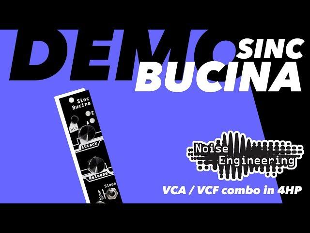 Sinc Bucina demo: VCA/VCF combo with resonant filter in 4HP