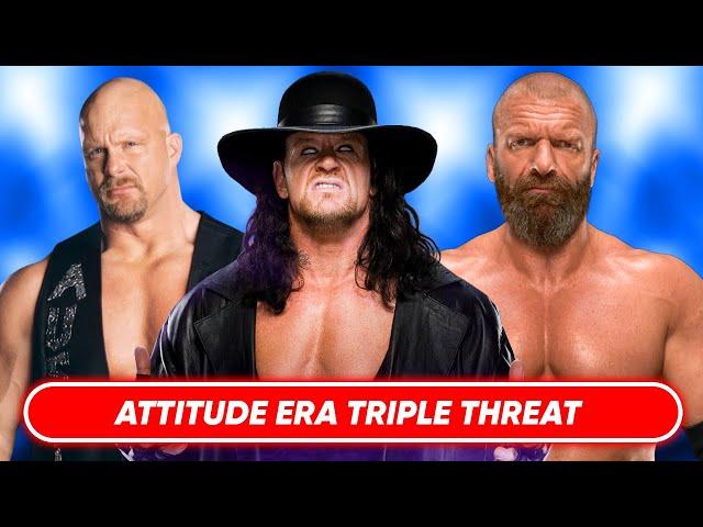 Triple H vs. Stone Cold vs. Undertaker - Attitude Era Triple Threat Extreme Rules 2024