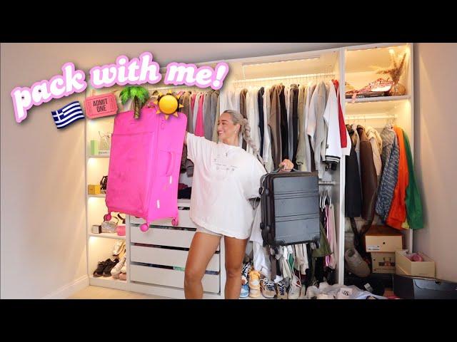 pack with me for greece ️️ | huge holiday try on haul