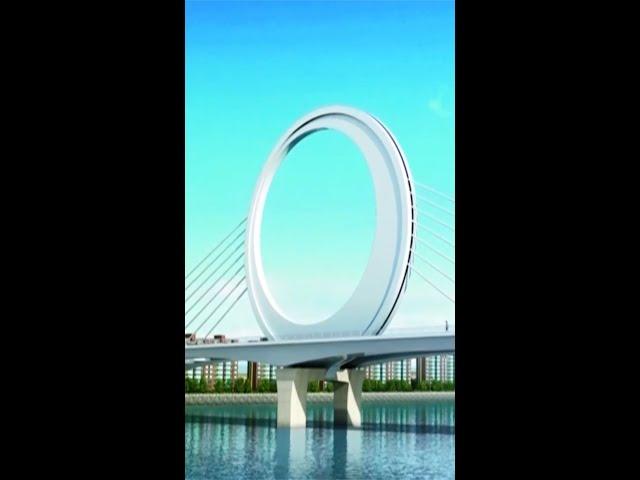 Ring-shaped asymmetrical cable-stayed bridge opened to traffic in Shaanxi, China