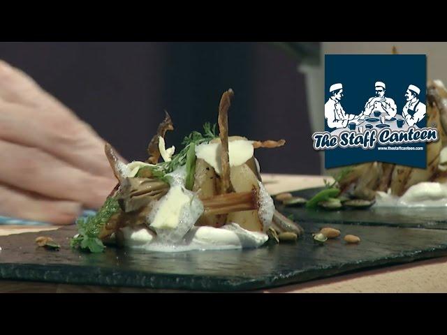 Michelin star chef Chris Harrod creates a Jerusalem artichoke with goats curd recipe