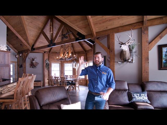 Tour the NEW Rustic Lodge! 4200 Sq Ft Open Concept Home! Part 1