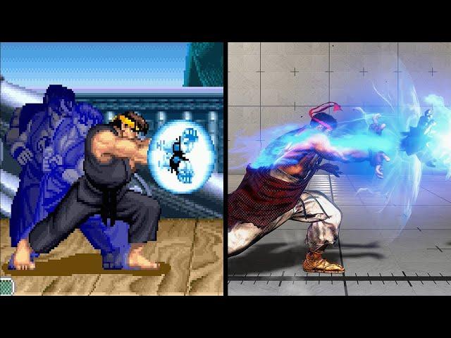 Evolution of Ryu's Shinku Hadoken 1994-2022