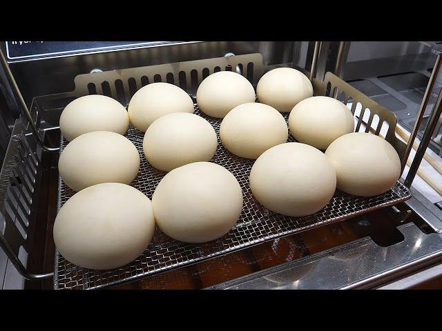 chocolate donuts made with a donut machine - korean street food