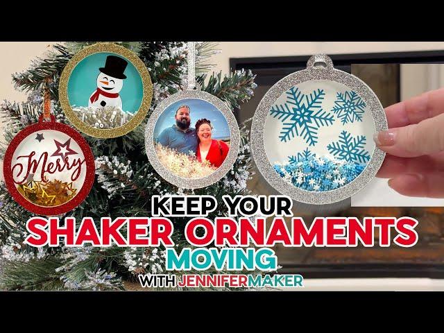 How To Make Easy Shaker Ornaments With Simple Supplies That Won't Stick!