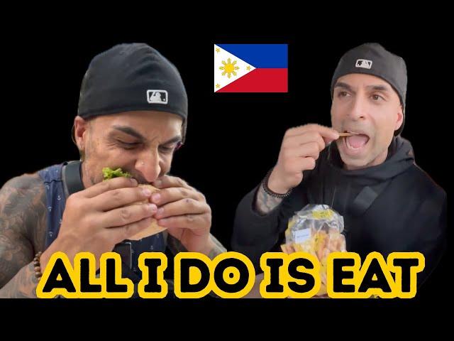 Trying different foods in the Philippines