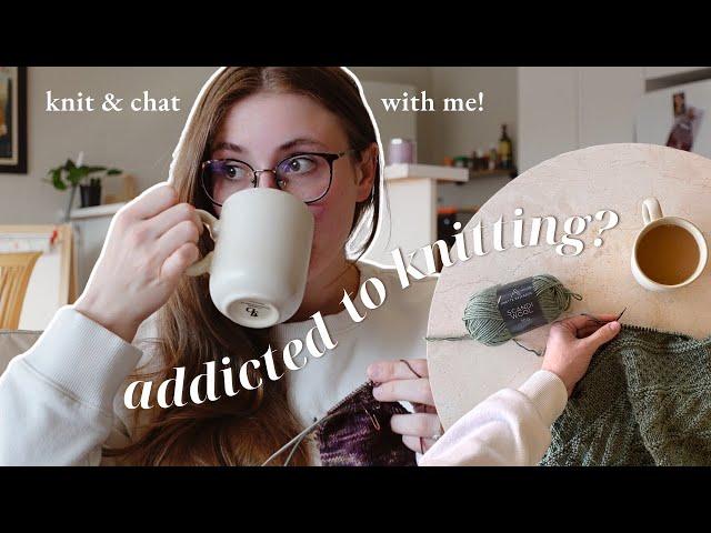 knitting as therapy, a new cast on, knitting friends + yarn haul ️ knit & chat