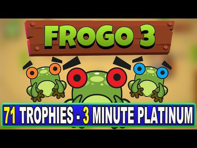 New Easy Platinum Game with 71 Trophies | Frogo 3 Quick Trophy Guide - PS4, PS5 - 3 Minute Platinum